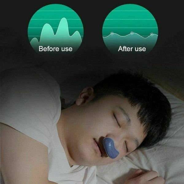 Anti-snarkningsutrustning Elektrisk Mini Cpap Snore Stop Device White