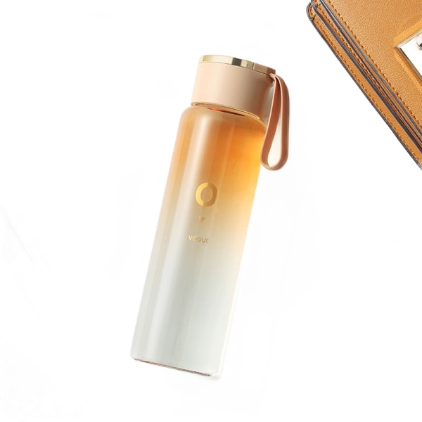Lyxiga Gradient Colors Glas vattenflaska 400ml Portable Tea