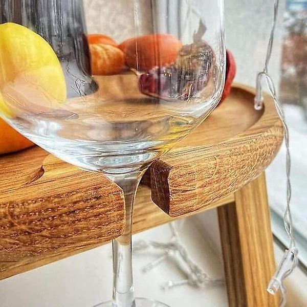 Trä utomhus bärbar hopfällbar picknick bord vinglas