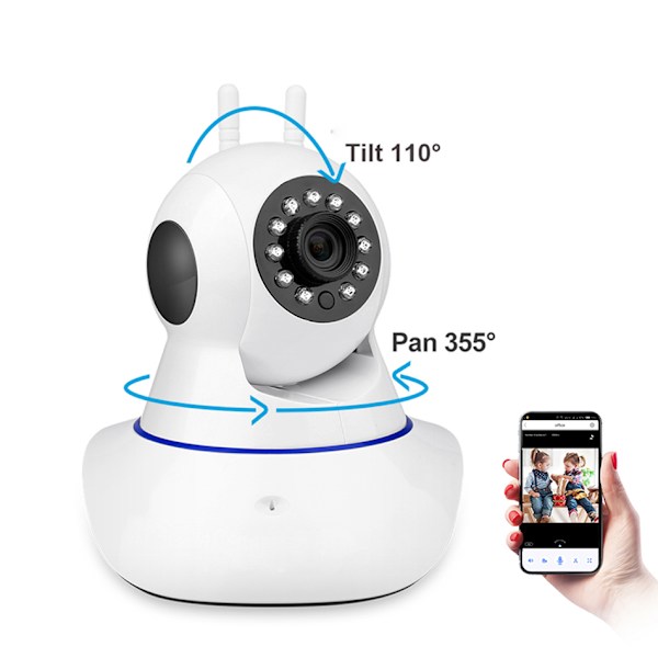 Mini trådlös IP-kamera WiFi hemsäkerhetsövervakning