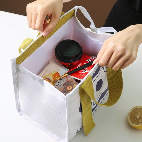 Isolerad Ice Pack Lunchpåse, högvärdig Isolerad Lunchbox Black