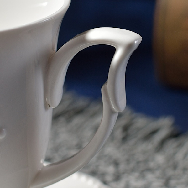 Kaffekopp och set Skicka porslinssked 350 ml kopp