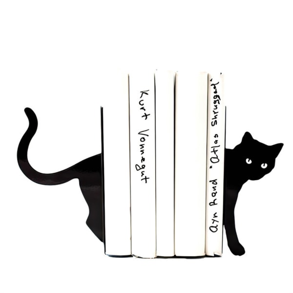 2 ST Creative Cat bokstöd, studentbok förvaringsbokstöd,