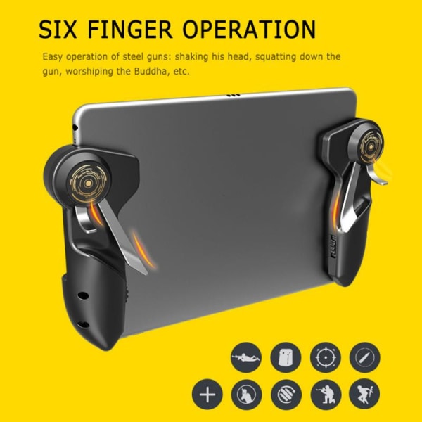 PUBG Six Finger Joystick Trigger Controller L1R1 Fire Aim