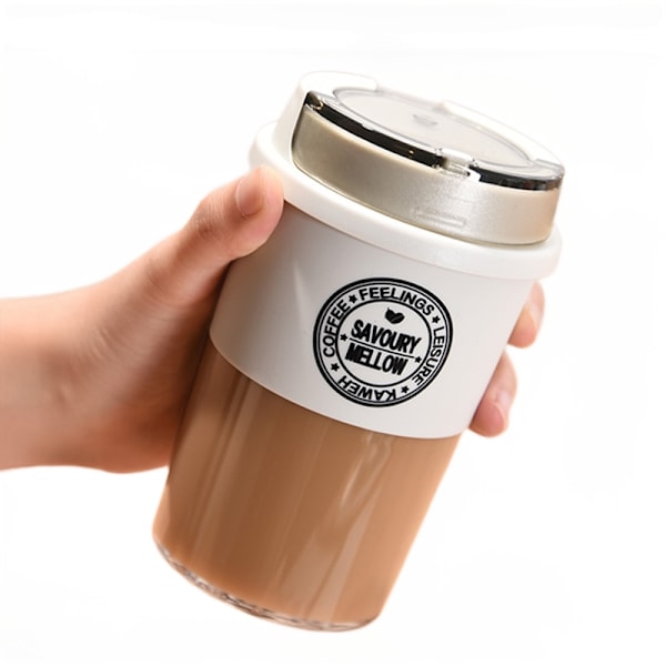 Bärbar 300 ml högkvalitativ Tritan-material kaffemugg Anti