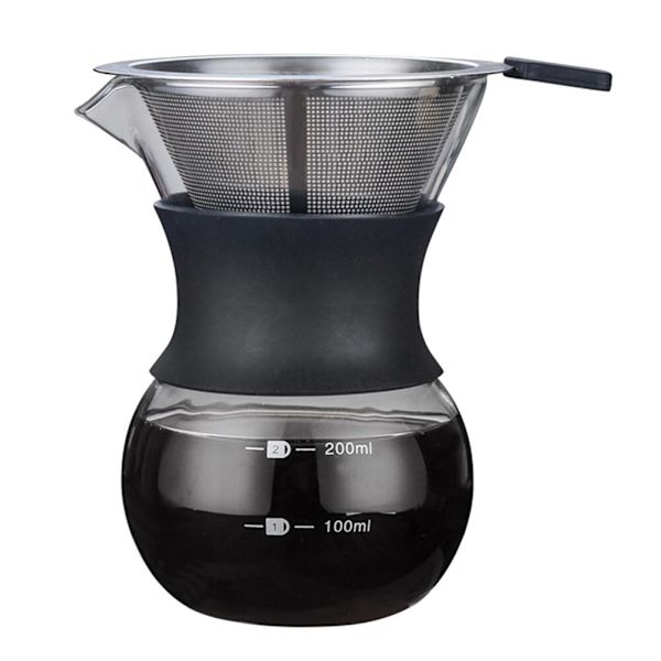 200ml häll över kaffebryggare med borosilikatglas Manual