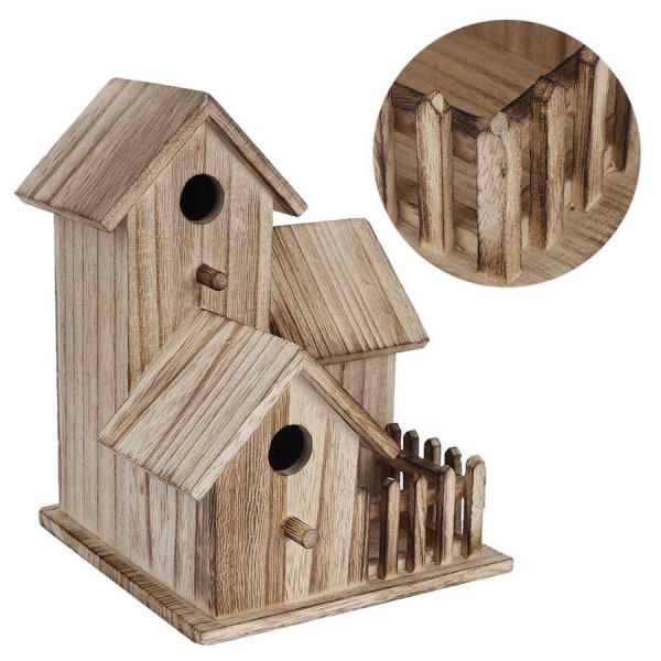 Ge skyddsrum Wood Bird House Birdhouse Feeding Nest
