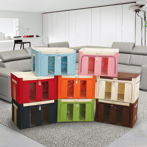 68L enkel förvaringslåda med stor kapacitet, vattentät Oxford Orange 48L：48*40*25cm