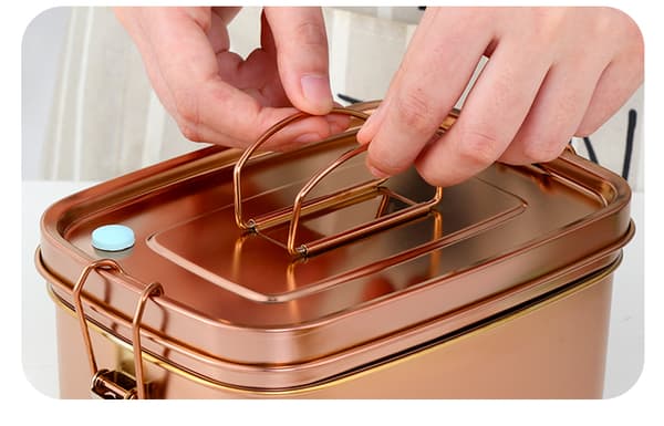 1 st Rose Gold Lunch Bento Box förseglad 304 rostfritt stål mat | Fyndiq