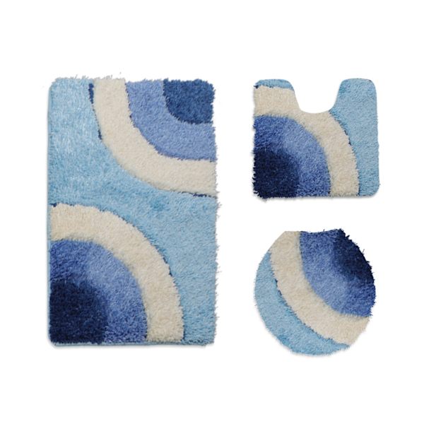 Set golvmatta i europeisk stil i tre delar, hushåll Blue semicircle