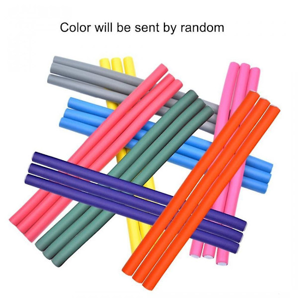 Hår Foam Curler Roller Set 10 Twist Curls Flexi Stavar