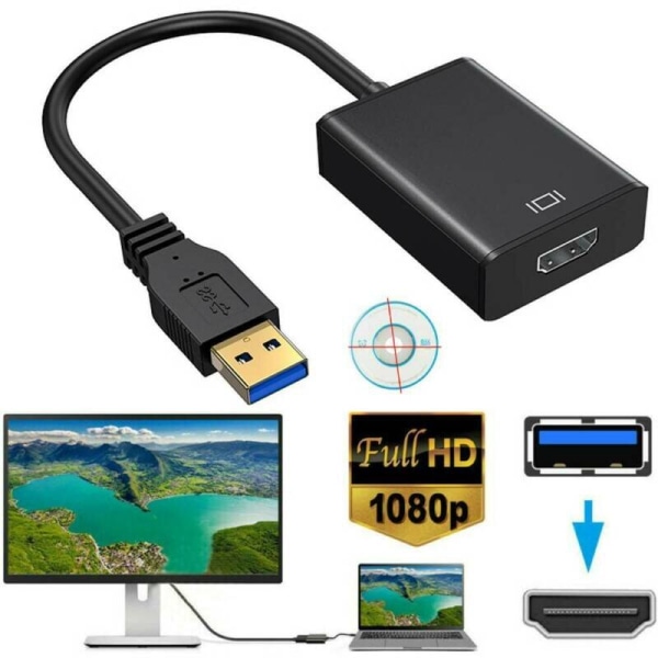 HD 1080P HDMI till USB 3.0 Videokabel Adapter Converter För