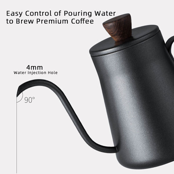 Kaffekanna 400ml Droppvattenkokare Tekanna Non Stick Food Grade