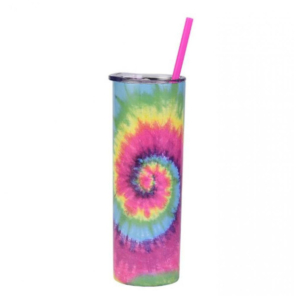 Trippelisolerad rostfritt stål tumbler Tie Dye Populär konst