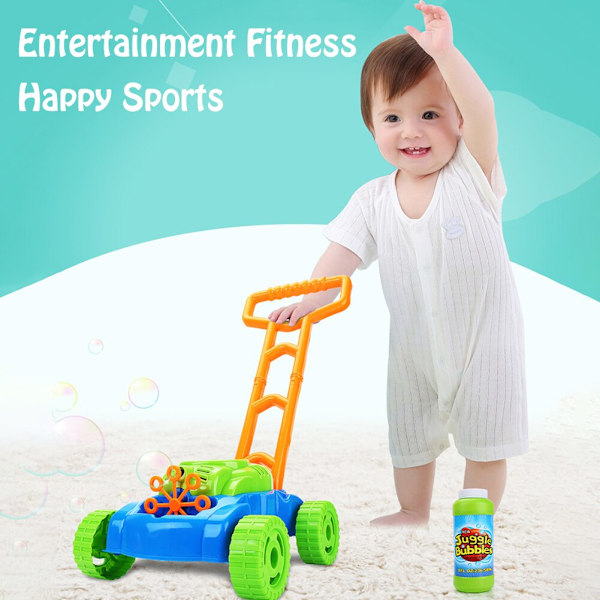 Utomhusspel Push Toys Elektronisk Bubble Mower Walker Bubble
