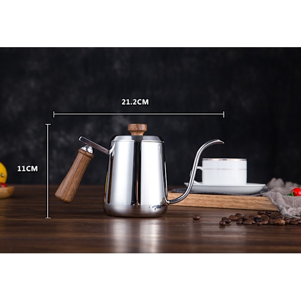 350 ml kaffekanna 304 rostfritt stål lång smal