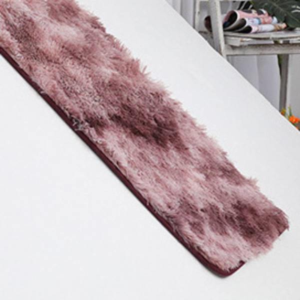 Tredelad set, absorberande plyschdyna för badrum, Red