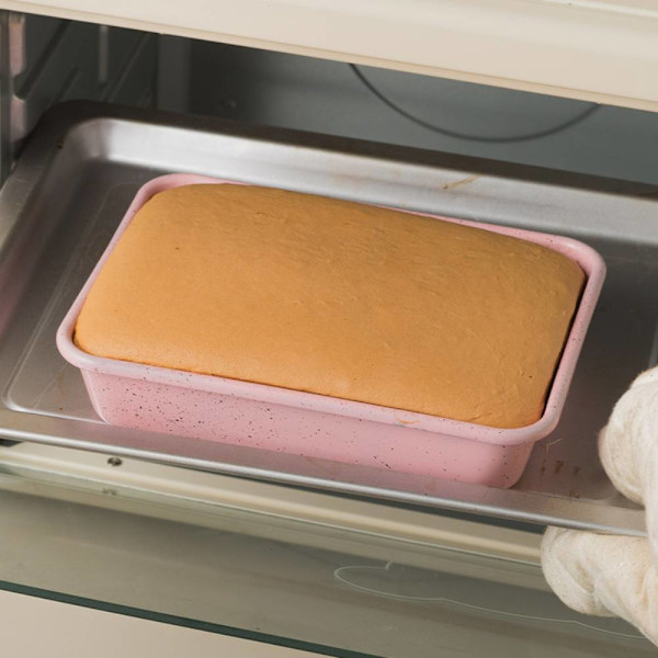 Forntida tårta rektangulär djup bakpanna, stålkol Pink 13 inches