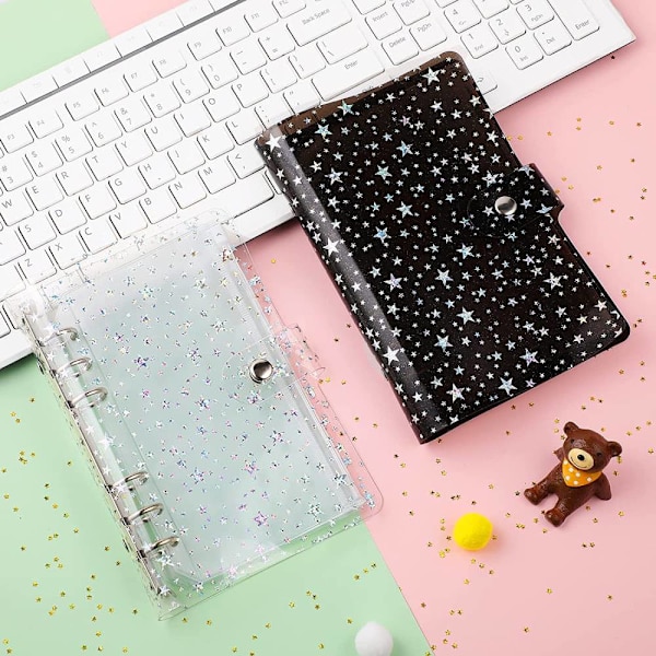12st A6 Daisy Binder Handbok, Notebook Budget Pärm Transparent