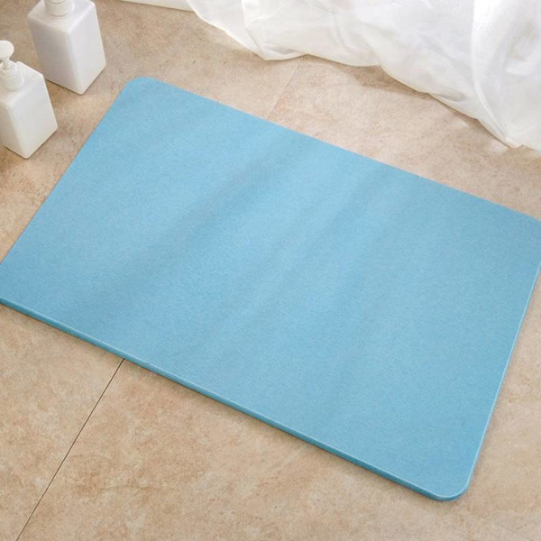 Diatom Mud Absorberande Golvmatta, Badrum Toalett Duschrum Blue