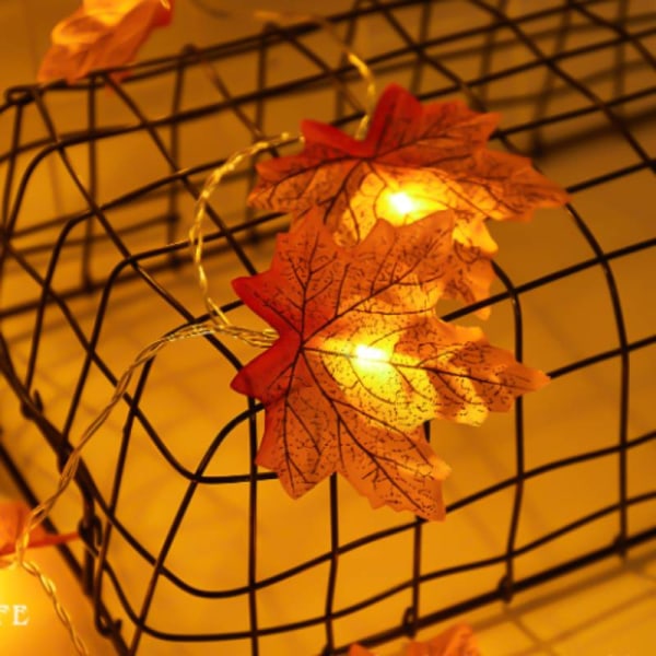 LED-simulering Maple Leaf dekorativa lampor, Thanksgiving