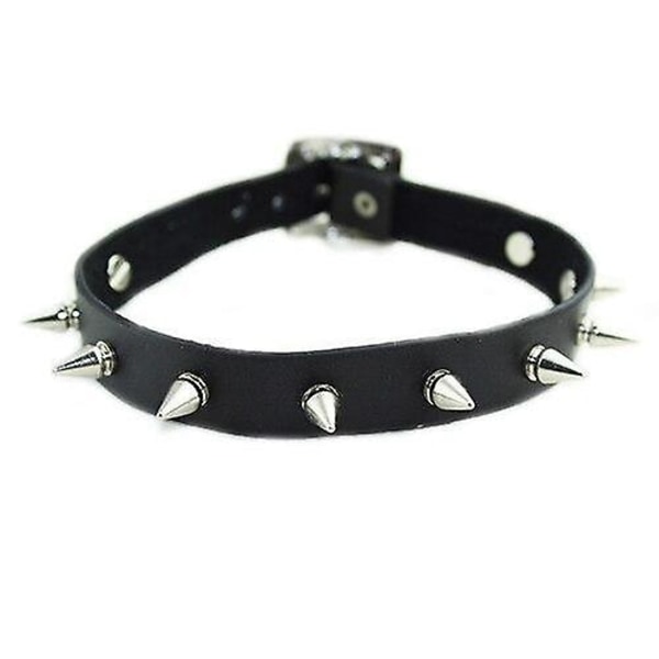 Gotisk unisex konstläder Spike Nit Unisex Punk halsband