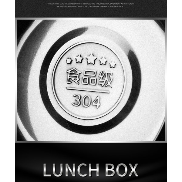 Stor kapacitet 304 rostfritt stål Instant Noodle Bowl Lunch
