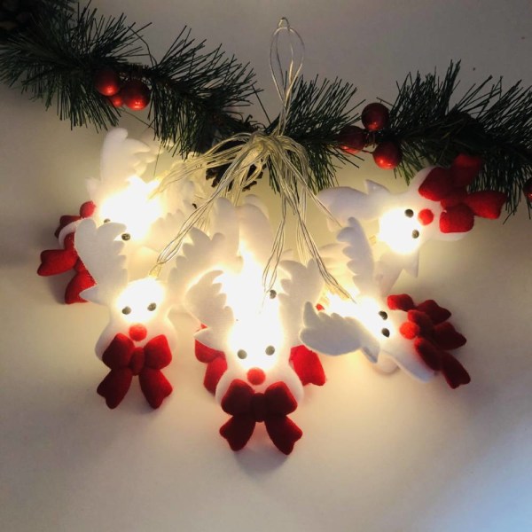 LED Christmas Plysch String Lights, Julgran Festligt Red deer