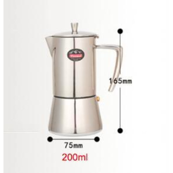 200 ml kaffekanna Mockakanna 304# Kaffebryggare i rostfritt stål