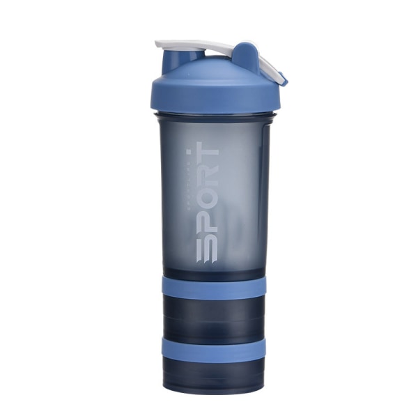 450ML Fitness Milkshake Shaker Cup med stor kapacitet, Fitness Blue