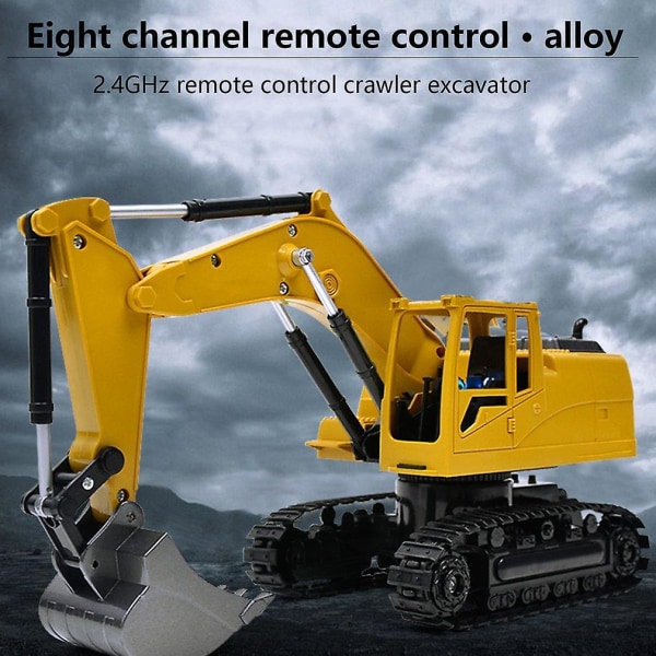 1:24 8 Channel rc lastbil grävmaskin legering grävmaskiner bulldozer