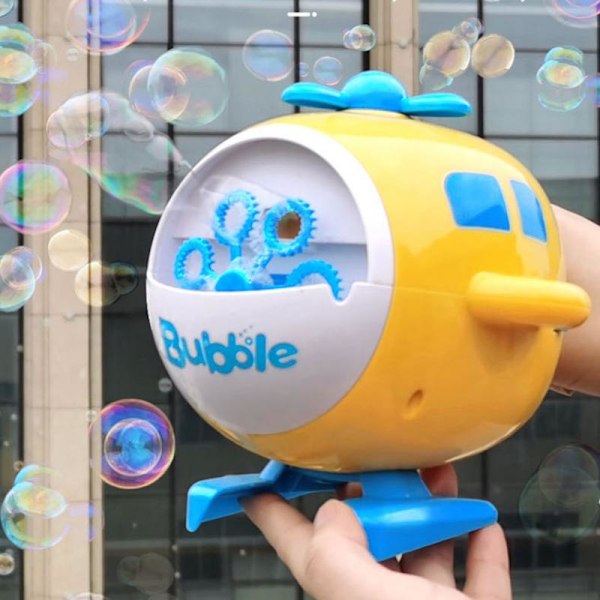 Helikopter Bubble Machine Uppladdningsbar/batteri Helt