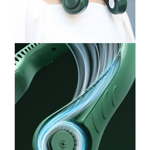 Lazy Hanging Neck Fan Portable Mute Kylfläkt USB Bladlös