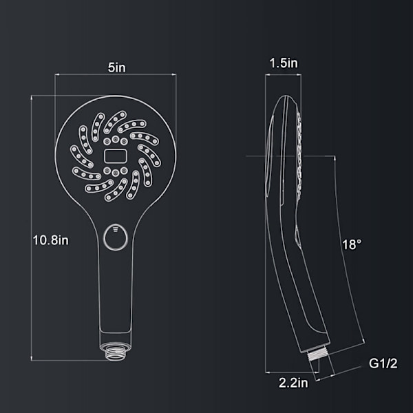 LED-duschhuvud digital temperaturkontroll duschspruta 3
