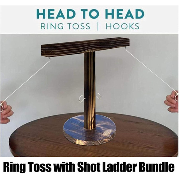 Ring Toss Game med Shot Ladder Bundle, vuxna som dricker