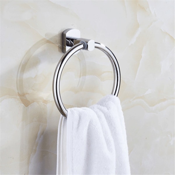 Väggmonterad Chrome Handduk Ring Hand Rack Hållare Badrum