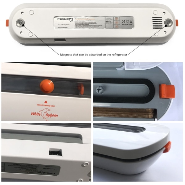 White Dolphin Vacuum Food Sealer 110V 220V Elektrisk