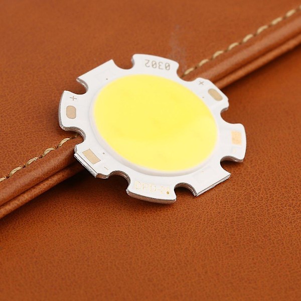 5 st Pure White Round Cob Super Bright Led Smd Chip Light