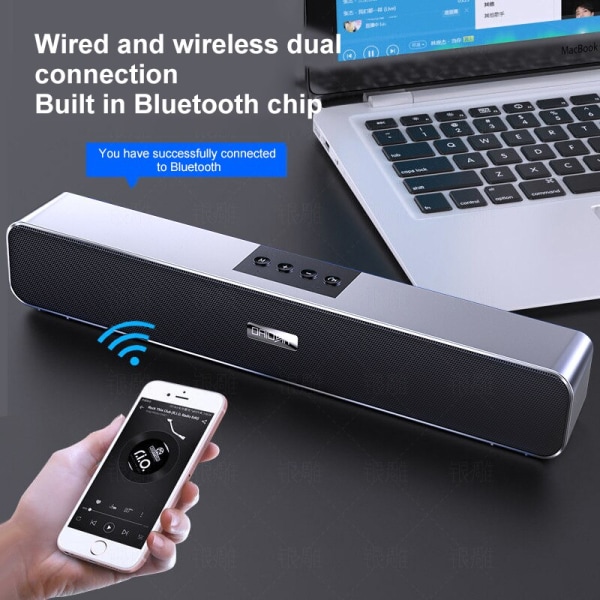 LED TV Sound Bar Trådlös Bluetooth -högtalare hemmabio