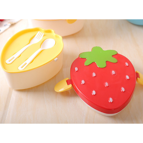 500ml Strawberry Shape Lunchbox, 2-lagers matfruktförvaring