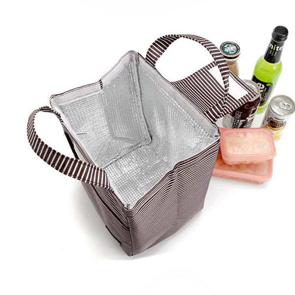 Randig Lunchväska Box Dam Tote Kallisolerad Thermal