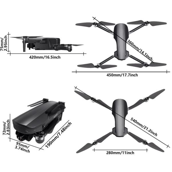 SG908 3- drone kardandrönare med 4K-kamera High Definition 5G