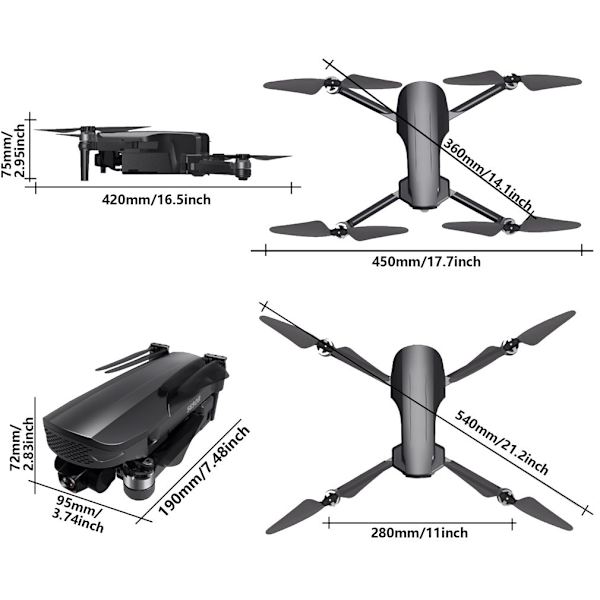 SG908 3- drone kardandrönare med 4K-kamera High Definition 5G