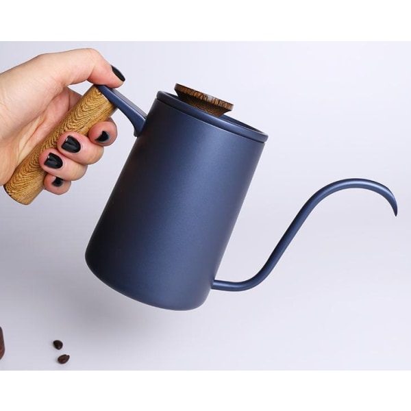 350 ml modehandtag i rostfritt stål, lång kaffekanna