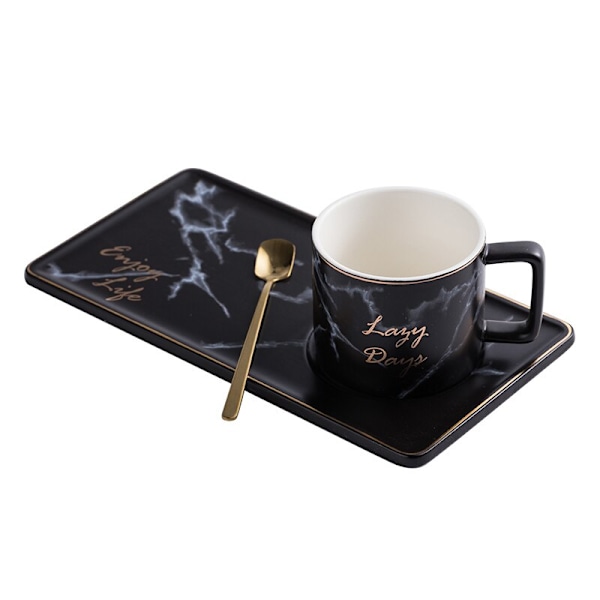 Gyllene sked kaffekoppsset bordsservis kaffe te set