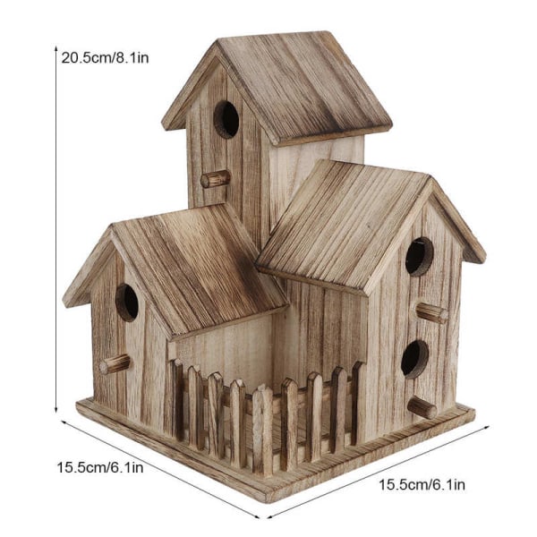 Ge skyddsrum Wood Bird House Birdhouse Feeding Nest