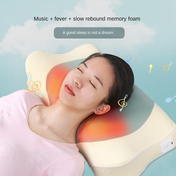 Bluetooth Music Cervikal kudde, Kudde Grafen Uppvärmning Yellow