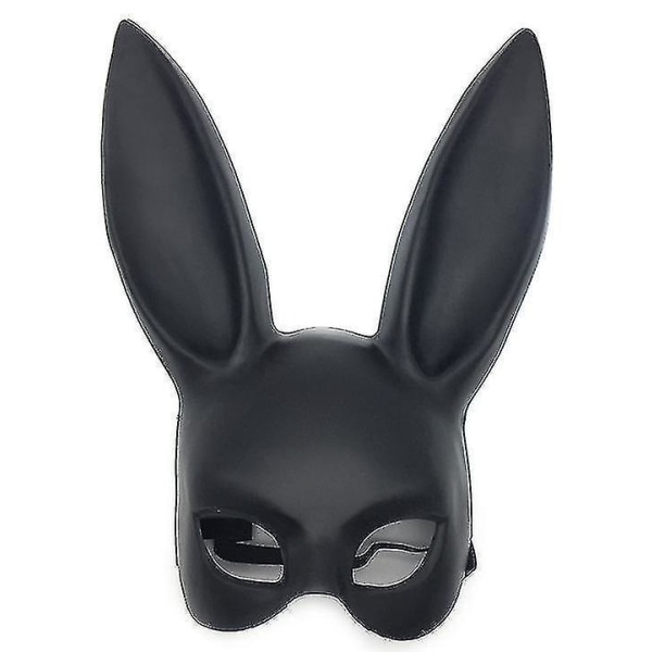 Bunny Mask Masquerade Rabbit Mask Kvinnor Sexiga Svarta Långa Öron