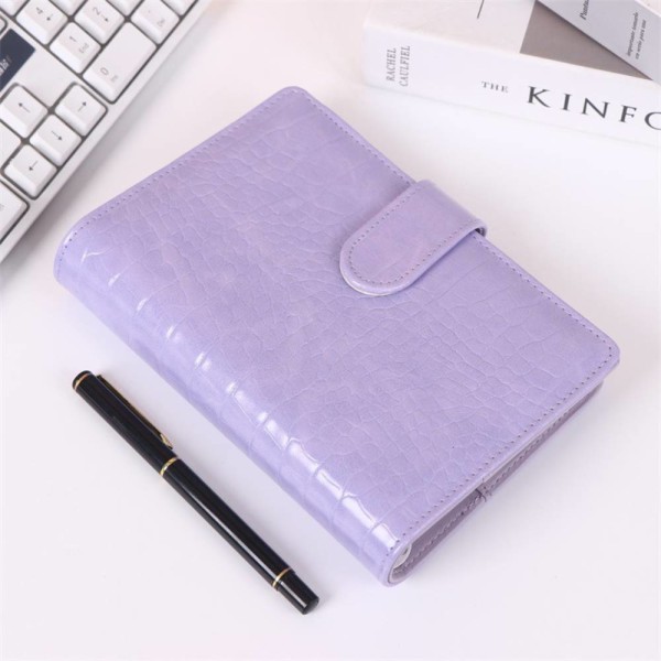 Crocodile Pattern Macaron Notebook, Budget Notebook Notepad Purple A5
