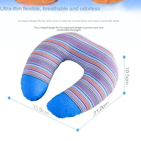 Bovete Husk U-formad nackkudde, Travel Plane Nap Orange